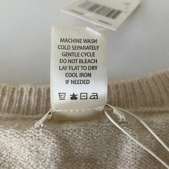 Max Studio Fair Isle Colorblock Pullover Sweater Small Gray Cream Loose Fit NWT - Picture 5 of 9